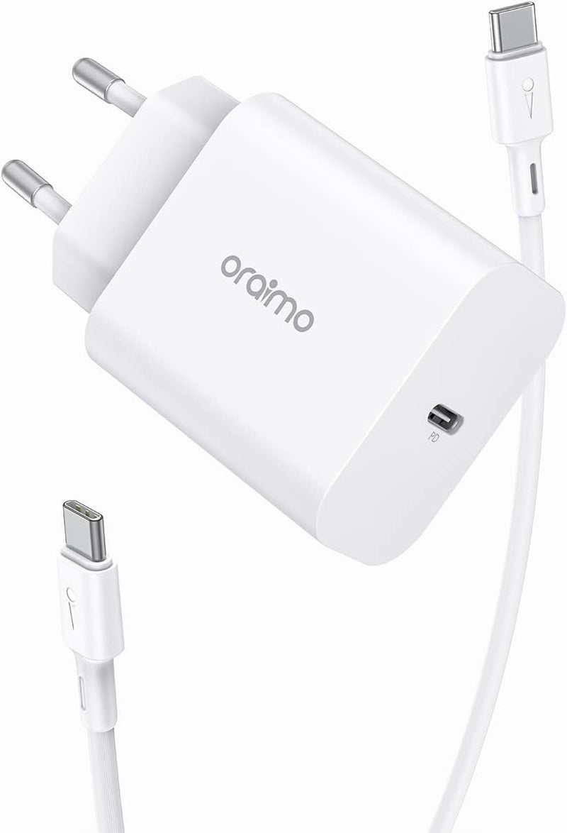 Oraimo OCW-U106S-CC54 20W USB C Charger with Type C Charging Cable