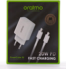 Oraimo OCW-U106S-CC54 20W USB C Charger with Type C Charging Cable