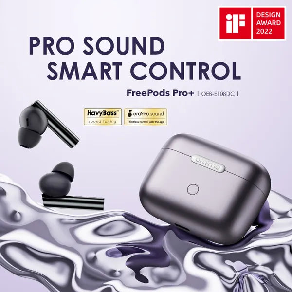 Oraimo OEB-E108DC FreePods Pro+ Hybrid ANC True Wireless Bluetooth Earbuds