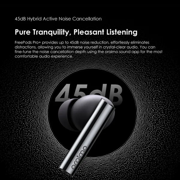 Oraimo OEB-E108DC FreePods Pro+ Hybrid ANC True Wireless Bluetooth Earbuds