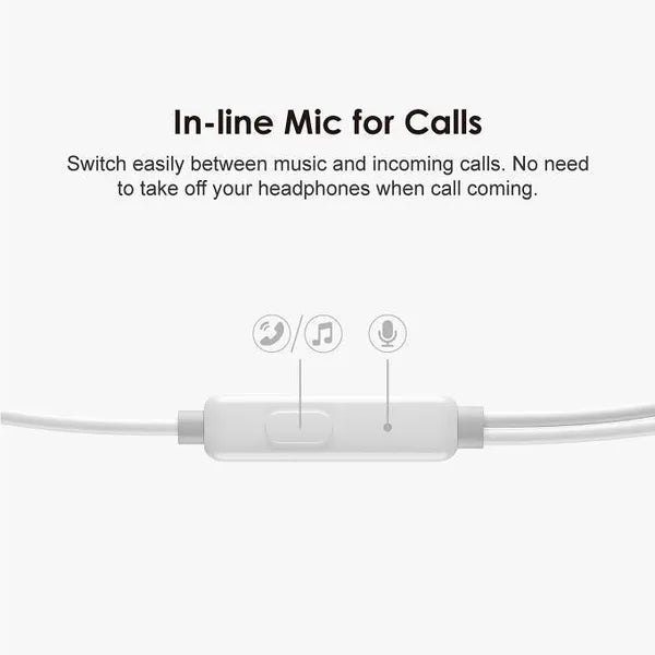 Oraimo OEP-E21P Earphones Halo 3 Half In-Ear Wired Headphones