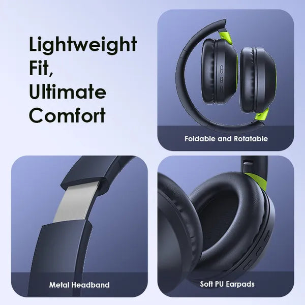 Oraimo OHP-610S BoomPop2S ENC Over-Ear Wireless Bluetooth Headphones