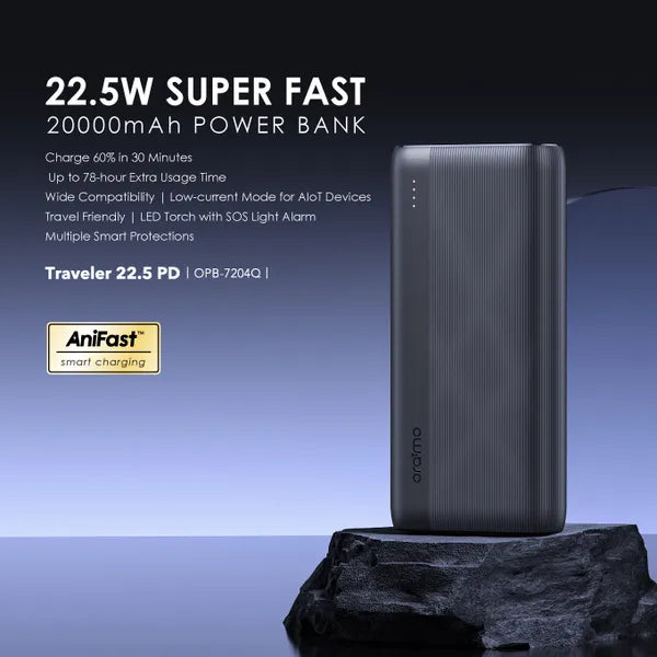 Oraimo OPB-7204Q Traveler 22.5 PD 20000mAh 22.5W Power Bank