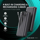 Oraimo Traveler Link 20 20000mAh 4 Charging Cables 12W Power Bank