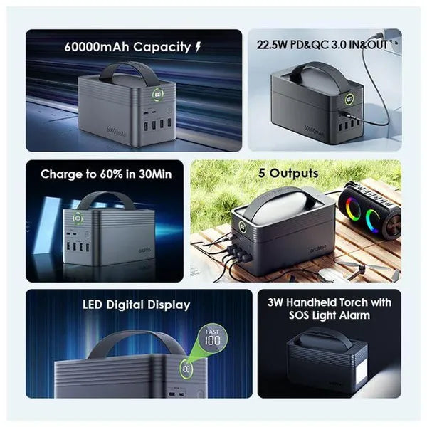 Oraimo OPB-P600Q-U97S PowerBox 600 60000mAh 22.5W Power Bank