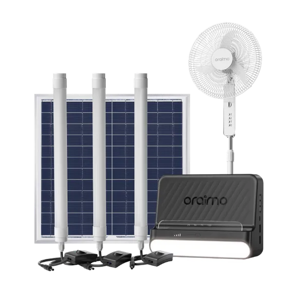 Oraimo OPS-176 PowerSolar 76 15W Solar + Fan Home Power System