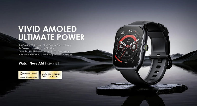Oraimo OSW-812 2.01" Nova AM Curved Screen Smart Watch