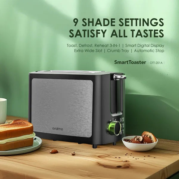 Oraimo OTT-201A SmartToaster 950W 9-Shade 3-in-1 Toaster 