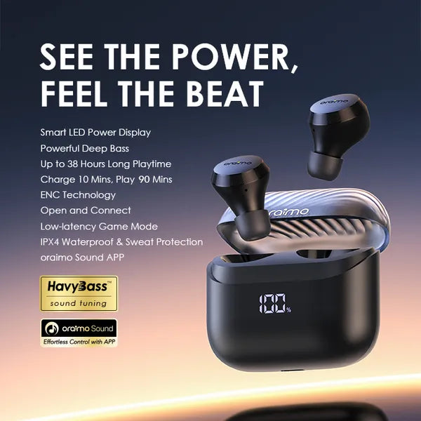 Oraimo OTW-340 AirBuds 4 ENC True Wireless Bluetooth Earbuds