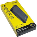 Budi PB802B 10000mAh Pocket Simple Power Bank – Compact High Capacity Portable Charger with Fast Charging for Smartphones, Tablets and USB Devices