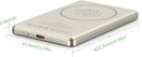 Budi PB805G 5000mAh Ultra Thin Magnetic Power Bank – Slim Magnetic Wireless Ready Portable Charger with Fast Charging for iPhone, Android and Magnetic-Compatible Devices
