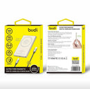 Budi PB805G 5000mAh Ultra Thin Magnetic Power Bank – Slim Magnetic Wireless Ready Portable Charger with Fast Charging for iPhone, Android and Magnetic-Compatible Devices