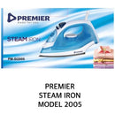 Premier PM-SI2005 Steam Iron – Powerful Steam Output, Fast Heating, Non-Stick Soleplate, Easy-to-Use Controls, Perfect for Home & Office Use