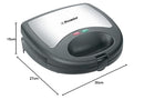 Premier 3-in-1 Sandwich Maker – 750W, Non-Stick, Detachable Plates (Toast, Waffle, Grill