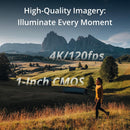 DJI Osmo Pocket 3 Vlogging Camera - 1" CMOS and 4K/120fps Video, 3-Axis Stabilization, Fast Focusing, Face/Object Tracking, Touchscreen, Digital Photos and Videos Camera