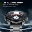 Amazfit ‎A2319 Pop 3R Smart Watch, 1.43" AMOLED Display, Bluetooth Calling, SpO2, 12-Day Battery Life, AI Voice Assistance, 100 Sports Modes, 24H HR Monitor, Music Control