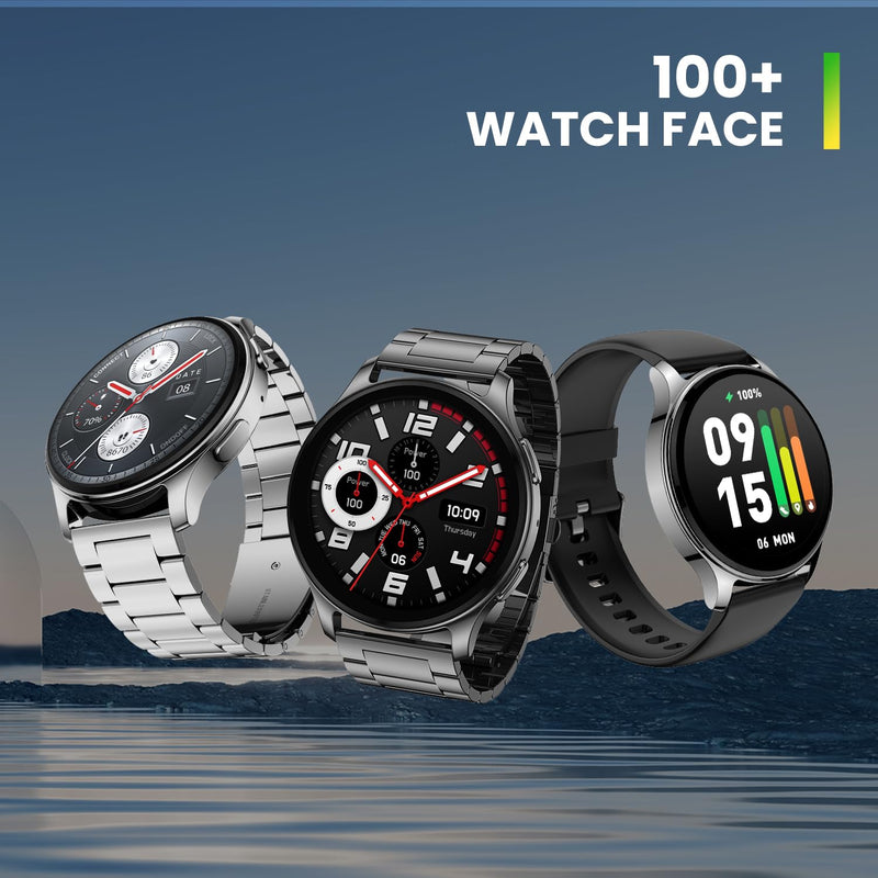 Amazfit ‎A2319 Pop 3R Smart Watch, 1.43" AMOLED Display, Bluetooth Calling, SpO2, 12-Day Battery Life, AI Voice Assistance, 100 Sports Modes, 24H HR Monitor, Music Control