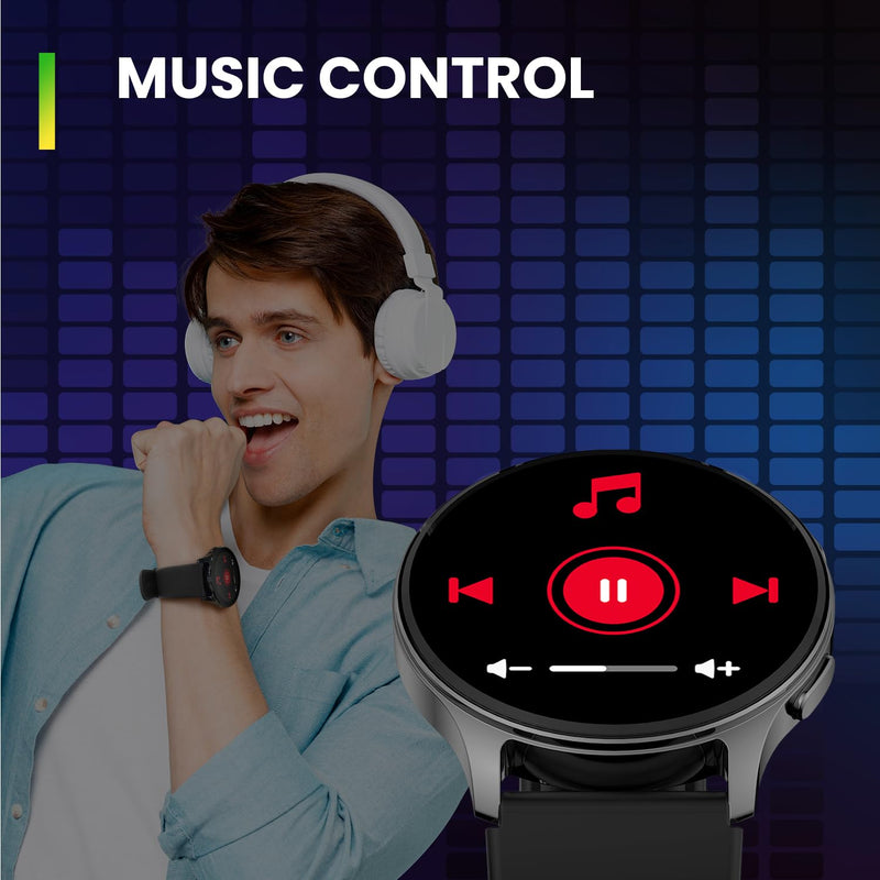Amazfit ‎A2319 Pop 3R Smart Watch, 1.43" AMOLED Display, Bluetooth Calling, SpO2, 12-Day Battery Life, AI Voice Assistance, 100 Sports Modes, 24H HR Monitor, Music Control