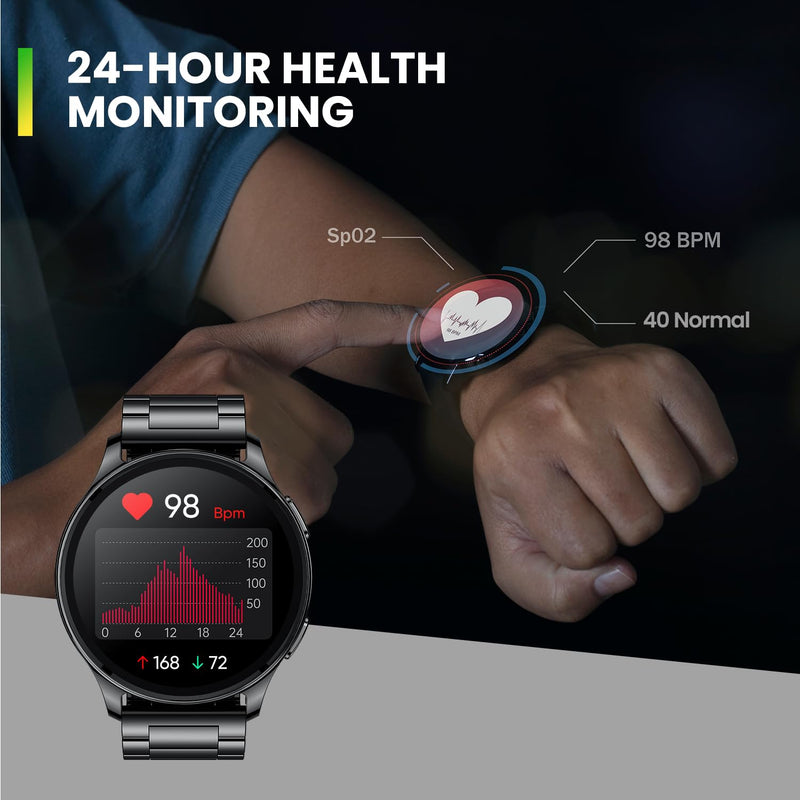 Amazfit ‎A2319 Pop 3R Smart Watch, 1.43" AMOLED Display, Bluetooth Calling, SpO2, 12-Day Battery Life, AI Voice Assistance, 100 Sports Modes, 24H HR Monitor, Music Control