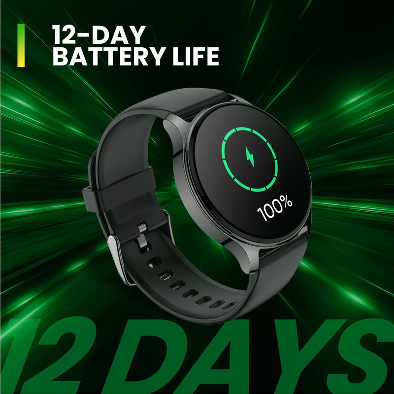 Amazfit ‎A2319 Pop 3R Smart Watch, 1.43" AMOLED Display, Bluetooth Calling, SpO2, 12-Day Battery Life, AI Voice Assistance, 100 Sports Modes, 24H HR Monitor, Music Control