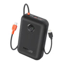 Promate PowerPod-30 30000mAh Compact Power Bank with Built-In USB-C & Lightning Cable – High Capacity Fast Charging Portable Power Solution for Smartphones, Tablets, Travel, and Professional Use
