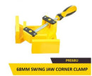 Uyustools PRE68U 68mm Swing Jaw Corner Clamp – Precision Woodworking Right-Angle Holder for Secure, Accurate Assembly Sturdy Metal Construction for Pros