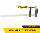 Uyustools PRF280U 120x800mm F-Clamp - Heavy-Duty Woodworking & Metalworking Clamp, Durable Steel Construction, Precision Grip