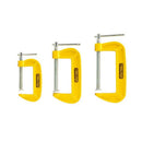 Uyustools PRG302 3-Piece G-Clamp Set [3″, 4″, 5″] – Light-Duty Durable Metal Clamps for Woodworking, DIY & Workshop Use