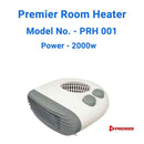 Premier PRH001 2000W Fan Room Heater – Rapid Heating, Adjustable Thermostat, Compact and Portable, Safe and Energy-Efficient, Perfect for Home, Office &amp; Small Rooms