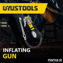 Uyustools PSMTG8-M Tyre Inflating Gun – Heavy Duty Air Pressure Pump for Cars, Trucks, & Bikes, Precise Inflation, Durable Design