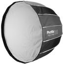 Phottix Raja Deep 80cm softbox fully assembled with front white diffusion panel for soft lighting