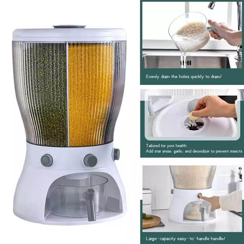 Partitioned Rotating Cereal Dispenser 10KG