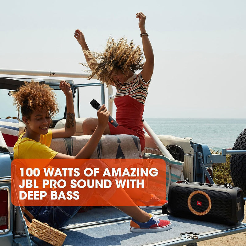 JBL PartyBox On-The-Go Portable Bluetooth Speakers - 100 Watt, Powerful Speaker with Dynamic Light Show