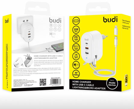 Budi AC312TV / AC312TE 32W-20W(Pd+Qc) Adapter and charger