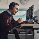 Poly Voyager Focus 2 Bluetooth Stereo Headset USB-C/A Adapter Microsoft Teams Certified 9T9J4AA – Professional Grade Hybrid Wireless and Wired Headset with Active Noise Cancelling Microphones for Office Calls, Remote Work, and Unified Communications