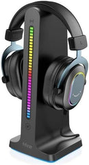 Porodo Gaming RGB Dynamic Sound Lighting Headphone Stand with Cable Storage 300mAh