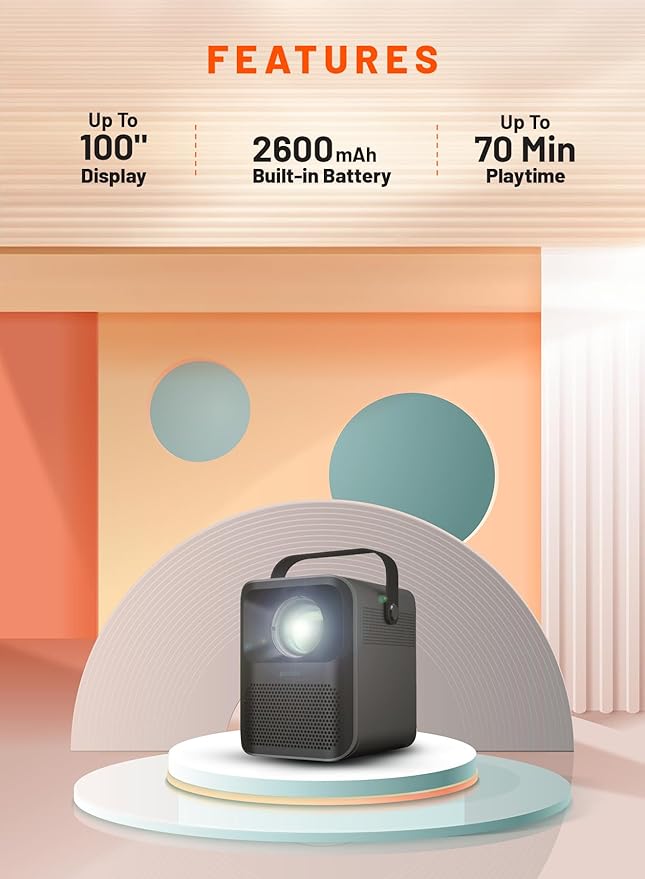 Porodo Lifestyle Full HD Portable Projector