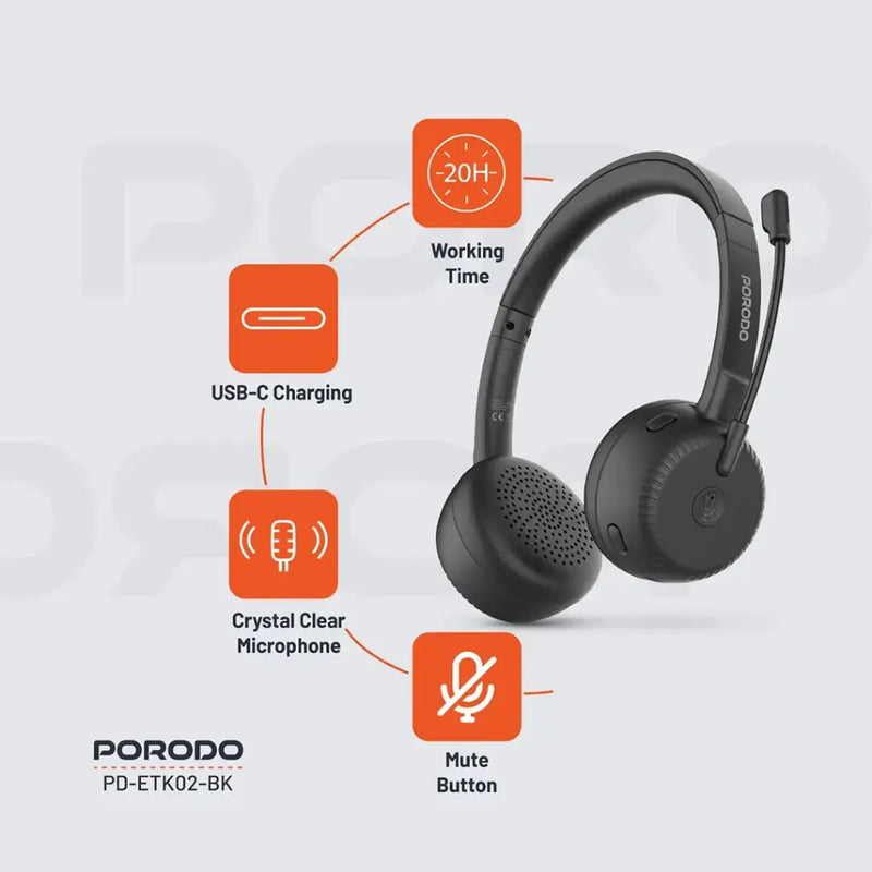Porodo Office Wireless Headset