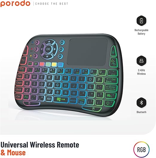 Porodo Universal Keyboard Remote & Mouse