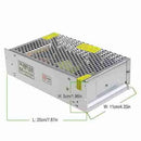 Wall-mountable closed metal CCTV power box casing with key lock and ventilation slots