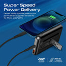 Promate PowerMag-10Pro 10000mAh MagSafe Wireless Charging Power Bank – Ultra-Compact Fast Charging Magnetic Power Solution for iPhone, Travel, and Everyday Mobile Use
