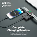 Promate PowerMag-Duo 10000mAh MagSafe & Apple Watch Wireless Charging Power Bank – Dual Device Fast Charging Magnetic Power Solution for iPhone, Apple Watch, Travel, and Everyday Use
