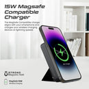 Promate PowerMag-Trio 10000mAh MagSafe & Apple Watch Wireless Charging Power Bank – Triple Device Fast Charging Magnetic Power Solution for iPhone, Apple Watch, Earbuds, Travel, and Everyday Use