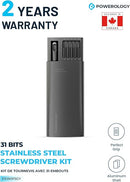 Powerology 31 Bits Stainless Steel Screwdriver Kit