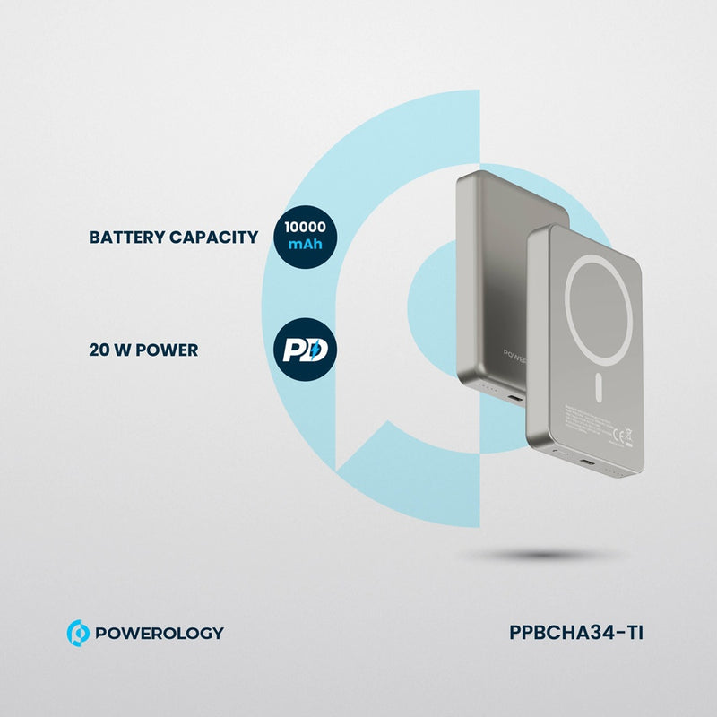 Powerology PP034 10000 mAh 20W PD & 15W Magsafe Powerbank