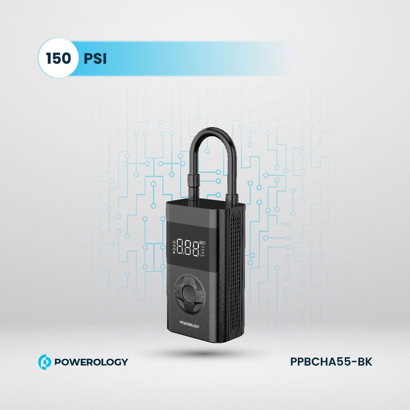  Powerology PP055 Ultra Portable Air Compressor Power Bank 