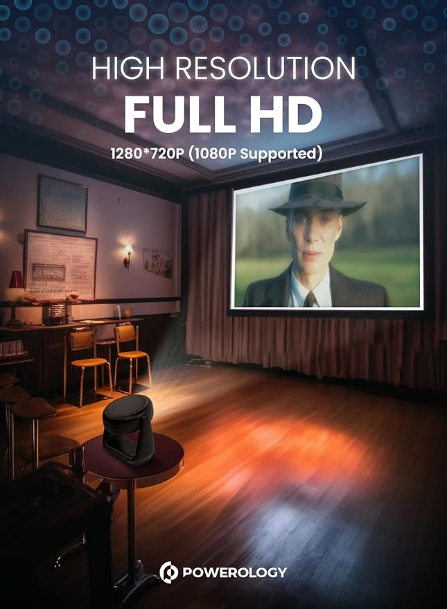 Powerology Rotating Stand Portable Projector