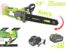 Prescott PT4030501 21V Brushless Cordless Chain Saw – Lithium-Ion Battery, Powerful Lightweight Electric Wood Cutter for Outdoor & Garden Use