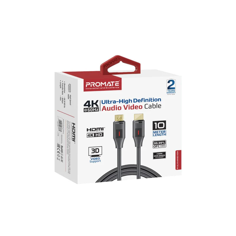 Promate PROLINK4K60-10M HDMI Cable with ethernet