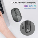 Promate Blix-3M Triple Mode Rechargeable Wireless Mouse – Bluetooth & 2.4GHz Silent Click High Precision Ergonomic Optical Mouse for Office, Home, Laptop, and Professional Use